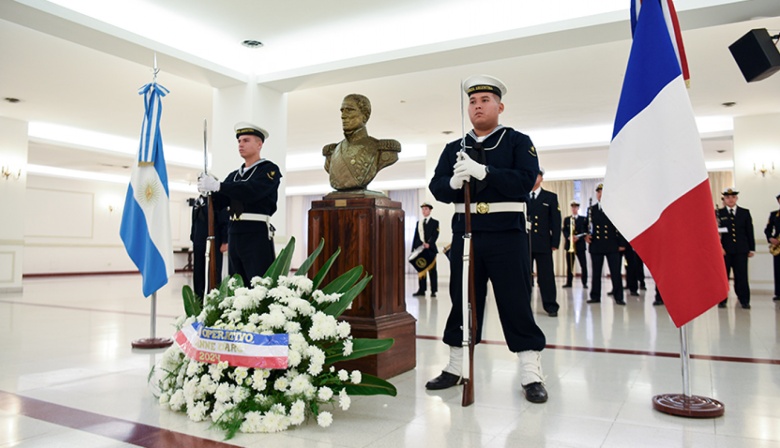 La Marina Nacional Francesa homenajeó al Almirante Guillermo Brown